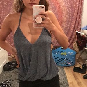 Blue and white tank top